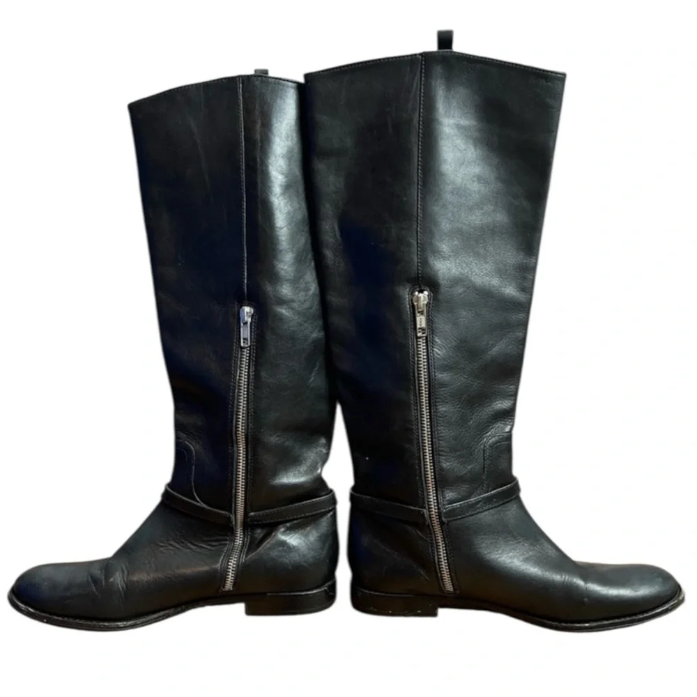 COACH Mulan Leather Riding Boots in Classic Black Size 7 — CLOSET STAPLE!!!